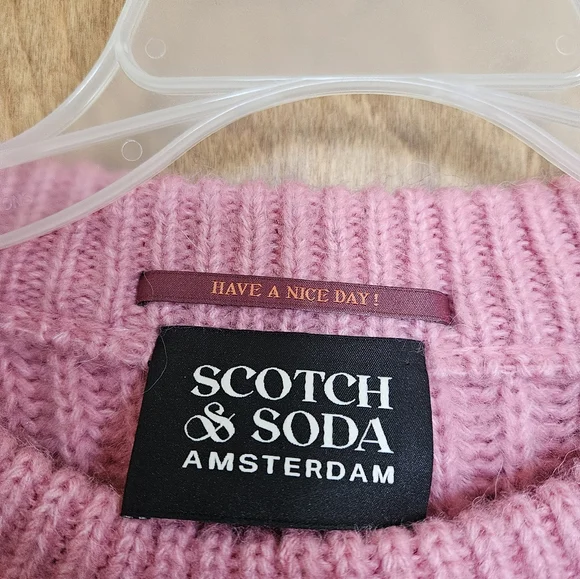 NWT Scotch & Soda Amsterdam Pink Purple Women's Sweater L - Picture 2 of 7